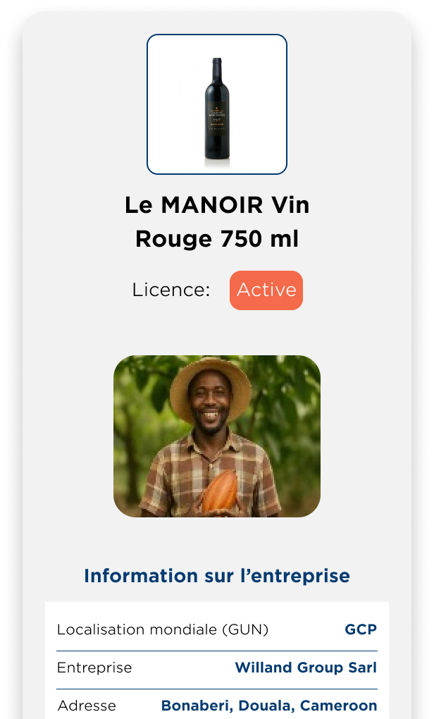 QR617 — Fiche produit GS1 Cameroun